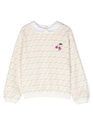 Bonpoint Claudine cherry-print sweatshirt - Neutrals