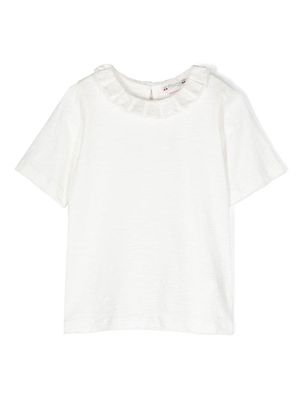 Bonpoint Clea pleated hem T-shirt - White