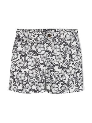 Bonpoint Clovis floral-print shorts - White