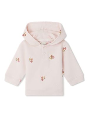 Bonpoint Cody cherry-print hoodie - Pink