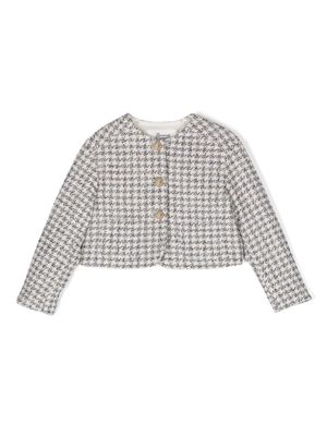 Bonpoint collarless tweed jacket - Neutrals
