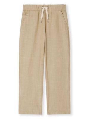 Bonpoint Connel logo-patch trousers - Neutrals