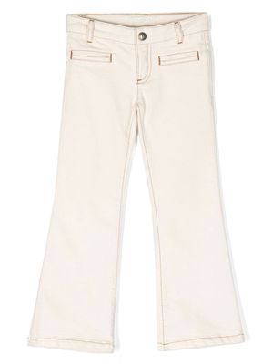 Bonpoint contrast stitched bootcut jeans - Neutrals