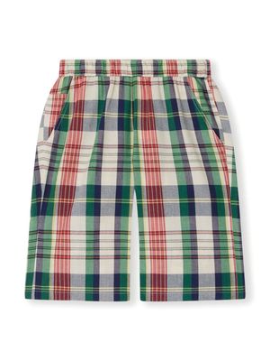 Bonpoint Conway checked cotton shorts - Neutrals
