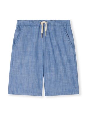 Bonpoint Conway cotton-chambray shorts - Blue