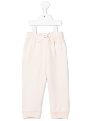 Bonpoint cotton drawstring-fastening leggings - Pink