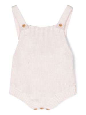 Bonpoint cotton knit playsuit - Pink