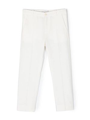 Bonpoint cotton straight-leg trousers - White