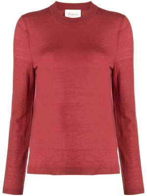 Bonpoint crew-neck cashmere knit top - Red
