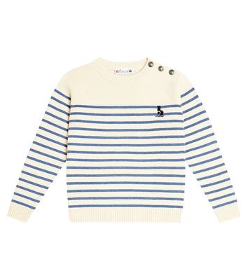 Bonpoint Crofton striped wool and cotton sweater