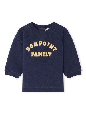 Bonpoint Dady cotton sweatshirt - Blue