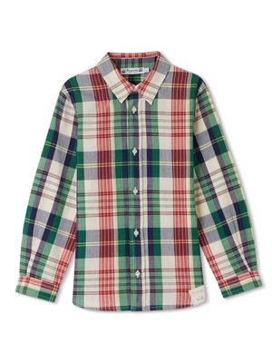 Bonpoint Daho checked cotton shirt - Green