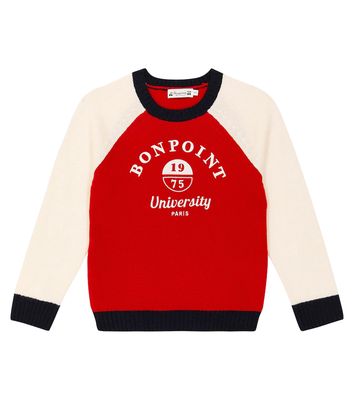Bonpoint Damian embroidered wool sweater
