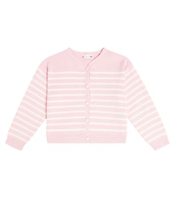 Bonpoint Demy striped cotton and wool cardigan