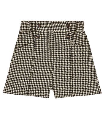 Bonpoint Diplome houndstooth wool-blend shorts