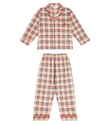 Bonpoint Dormeur checked cotton pajamas