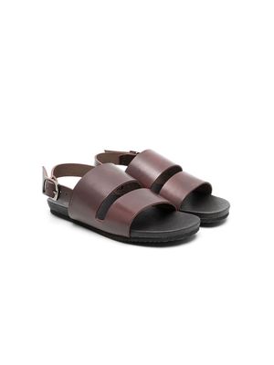 Bonpoint double-strap slingback sandals - Brown