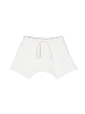 Bonpoint drop-crotch cotton shorts - White