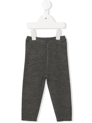 Bonpoint elasticated ribbed leggings - Grey