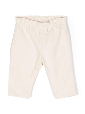 Bonpoint elasticated-waist cotton trousers - Neutrals