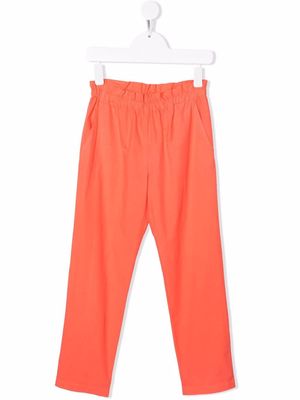 Bonpoint elasticated-waist poplin trousers - Orange