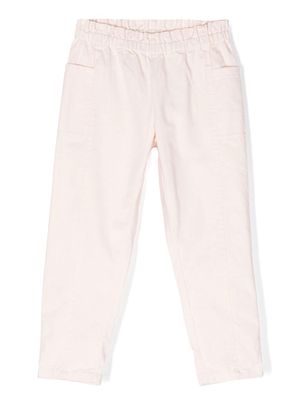 Bonpoint elasticated waist tapered trousers - Pink