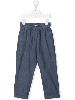 Bonpoint elasticated-waistband trousers - Blue