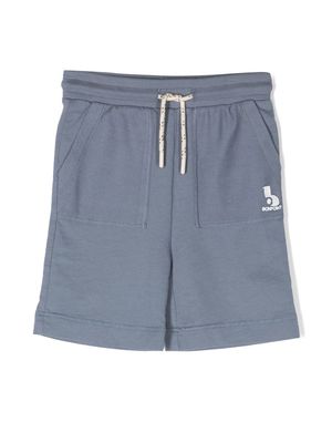 Bonpoint embroidered-logo track shorts - Blue