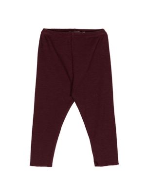 Bonpoint exposed-seam cotton leggings - Red