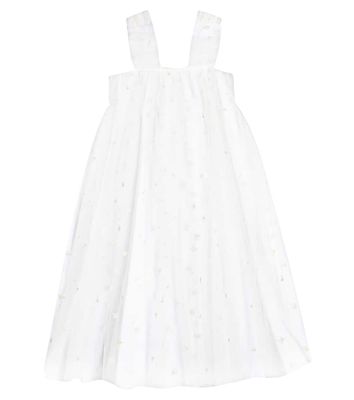 Bonpoint Fantasy embroidered tulle-trimmed dress