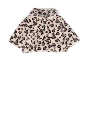 Bonpoint faux-fur leopard-print jacket - Neutrals