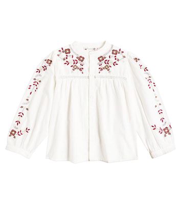 Bonpoint Fifi embroidered cotton top
