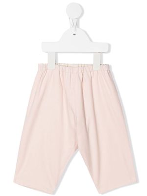 Bonpoint fine-ribbed elasticated trousers - Pink
