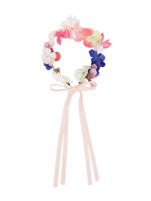 Bonpoint floral-appliqué hair band - Pink