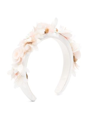 Bonpoint floral-appliqué headband - Neutrals