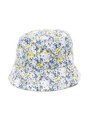 Bonpoint floral-print cotton bucket hat - Blue
