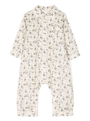 Bonpoint floral-print cotton pajama - Yellow