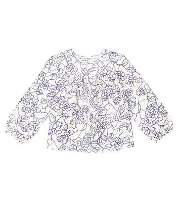 Bonpoint Floral-print linen and cotton blouse