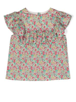 Bonpoint floral-print ruffled blouse - Multicolour