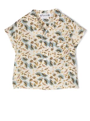 Bonpoint floral-print short-sleeve shirt - Neutrals