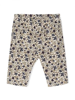 Bonpoint floral-print straight-leg trousers - Neutrals