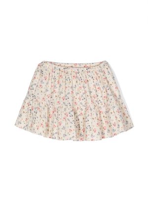 Bonpoint floral-print tiered skirt - Neutrals