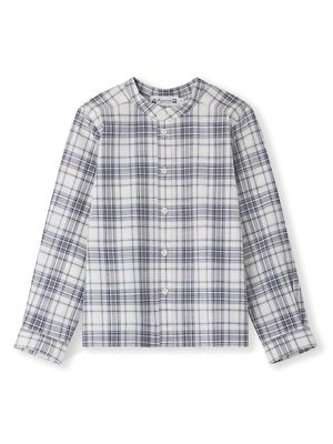 Bonpoint Floriant check-print shirt - Blue