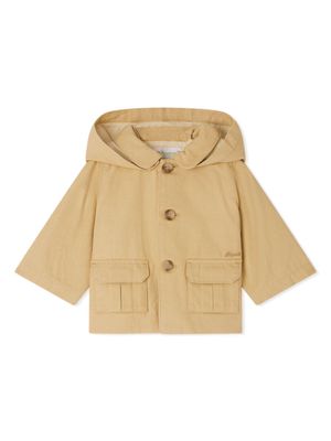 Bonpoint Franklin hooded cotton coat - Neutrals