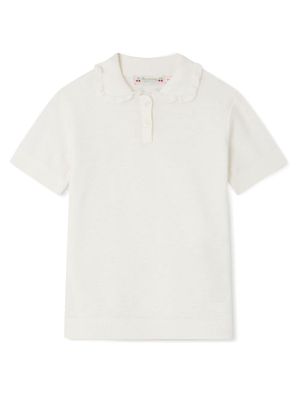 Bonpoint Frynja ruffle-collar polo shirt - White