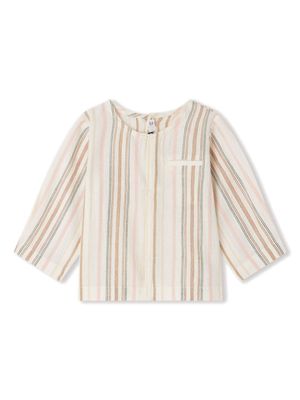 Bonpoint Gauguin striped cotton blouse - Neutrals