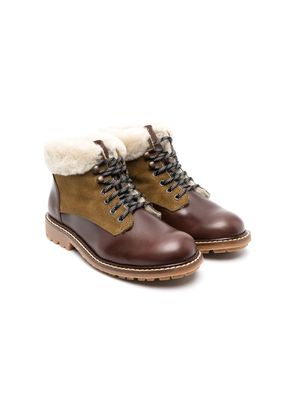 Bonpoint Henri lace-up boots - Brown