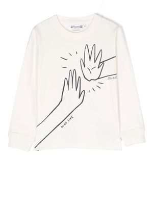 Bonpoint high-five cotton T-shirt - Neutrals