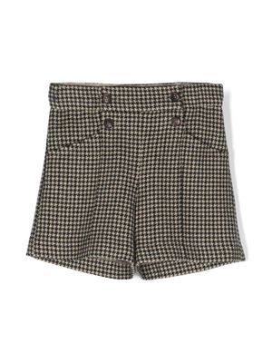 Bonpoint houndstooth-pattern tailored shorts - Neutrals
