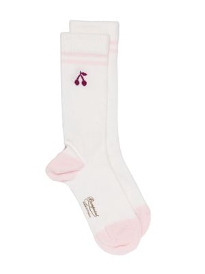 Bonpoint intarsia-knit stretch-cotton socks - White